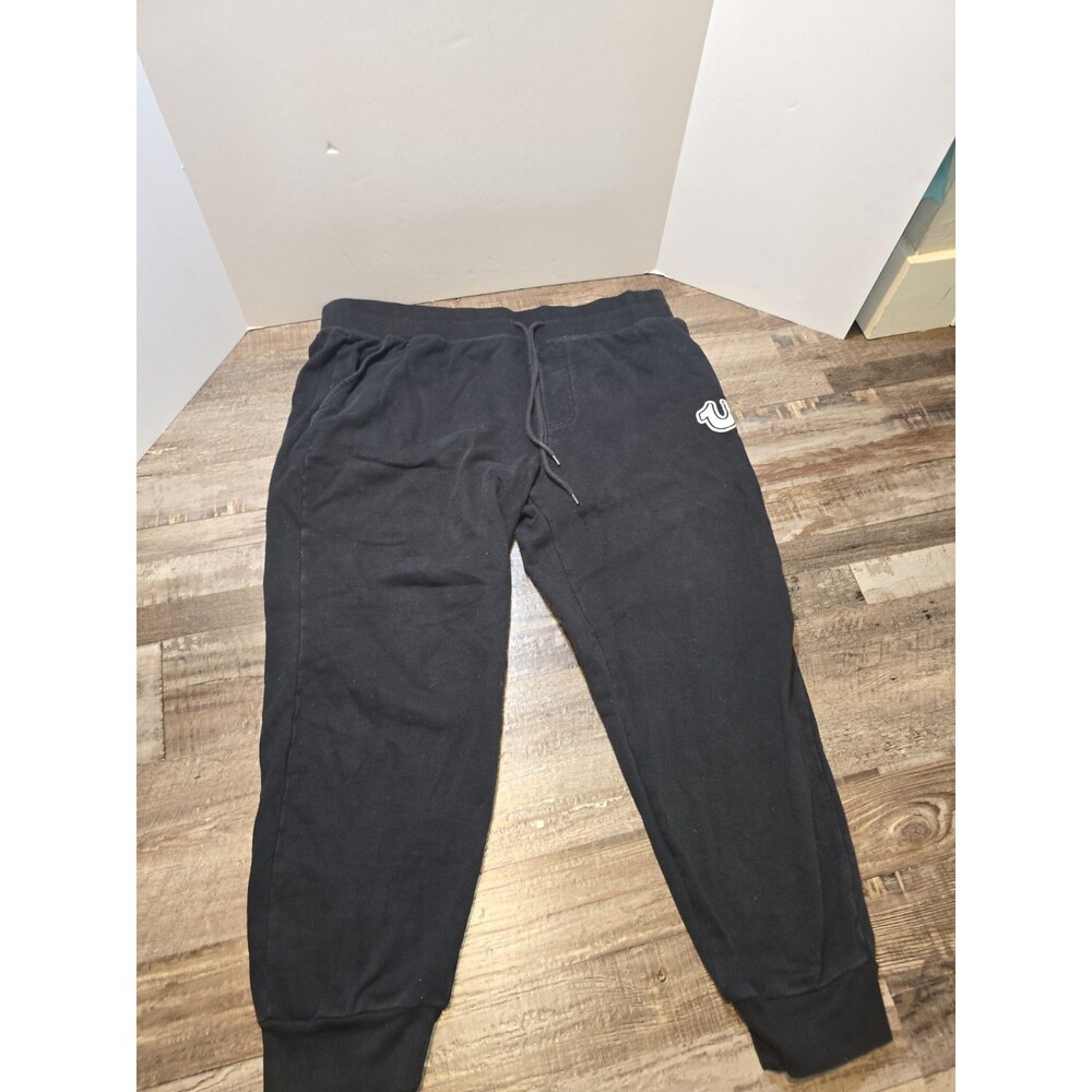 True Religion Sweatpants 2XL Black Logo Joggers            #178